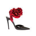 サンローラン Saint Laurent pointed flower pumps 493870D6CD01168 Women パンプス・ハイヒール Black 36 【送料無料・関税込】