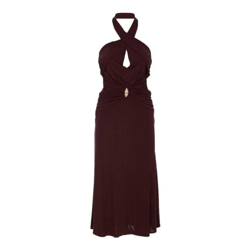 エリザベッタ フランキ Elisabetta Franchi Ruffled Dress AB71952E2644 Women ワンピース・ドレス・オールインワン Brown 42 44 【送料無料・関税込】 エリザベッタ フランキ Elisabetta Franchi Ruffled Dress AB71952E2644 Women ワンピース・ドレス・オールインワン Brown 42 44 【送料無料・関税込】