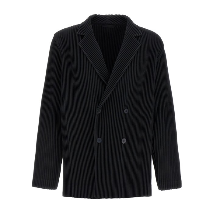 オムプリッセ イッセイ ミヤケ HOMME PLISS? ISSEY MIYAKE 'Tailored Pleats 1' blazer HP56JD15115 Men スーツ・ジャケット Black 2 3 4 【送料無料・関税込】