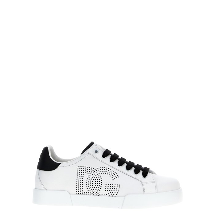【楽天スーパーセール 最大80%OFF+P2倍~】Dolce & Gabbana ドルチェガッバーナ メンズ スニーカー CS2277AV06689697 'Portofino' sneakers White/Black 411/2 421/2 431/2 441/2 40 42.5 41 46 42 43 44 45 39 43.5 【送料無料・関税込】