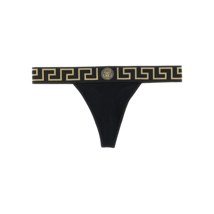 【楽天スーパーセール 最大80%OFF+P2倍~】VERSACE ヴェルサーチェ レディース アンダーウェア AUD010421A10011A1008 'Greca' Briefs Black 1 2 3 4 5 【送料無料・関税込】