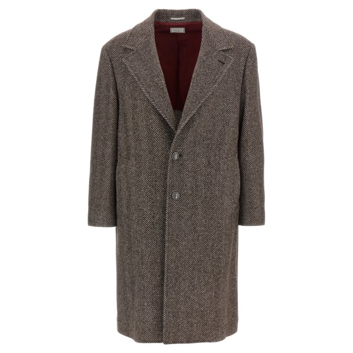 Brunello Cucinelli ブルネロ・クチネリ メンズ コート MV4059155KC110 Single-breasted cashmere coa...
