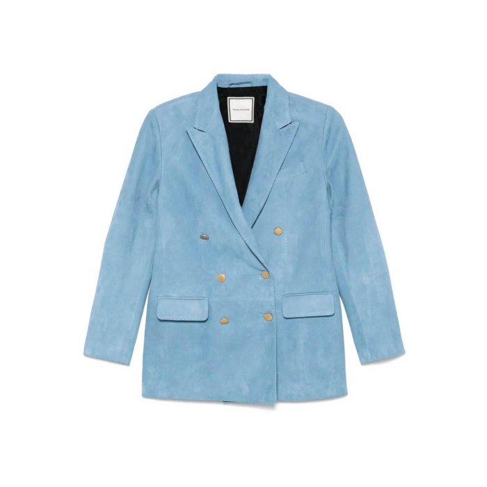 タリアトーレ TAGLIATORE Leather Jacket ウィメンズ ウェア ジャケット & コート スーツ・ジャケット Blue 44 42 38 女性 JOSIEPECHE250125E300 【送料無料・関税込】