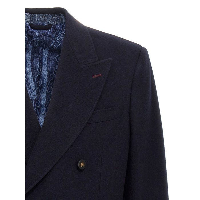 【楽天お買い物マラソン 最大75%OFF+最大P4倍】ETRO エトロ メンズ ブレザー・ジャケット MRCA002699TU2H8B0387 'Decorative Basting' blazer Blue IT50 IT54 54 50 【送料無料・関税込】