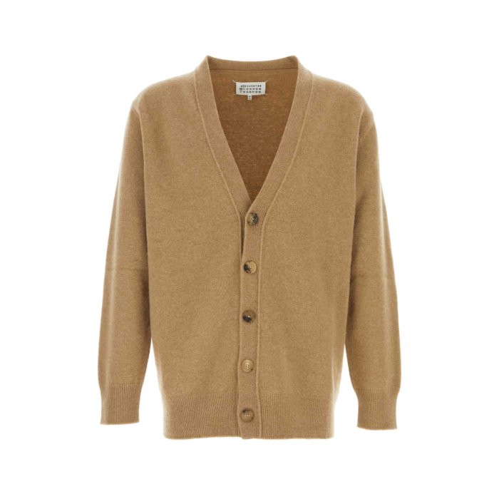 【楽天スーパーセール 最大80%OFF+P2倍~】Maison Margiela メゾン マルジェラ メンズ ニット・セーター・カーディガン S50HP0014M13058124M Cappuccino wool cardigan Camel L XL M S 【送料無料・関税込】