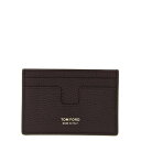トムフォード TOM FORD Logo leather cardholder Y0232LCL158G1R011 Men 財布・カードケース Bordeaux onesize 【送料無料・関税込】