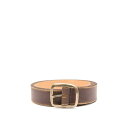 ディースクエアード Dsquared2 Logo-Debossed Leather Belt ウィメンズ アクセサリー ベルト・サスペンダー Brown 85 ...