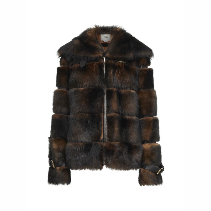 FENDI եǥ ǥ 쥶&ե㥱åȡ FM5426AYLHF0QD9 Fendi Coats Ochre Brown IT40 ...