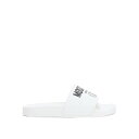 モスキーノ MOSCHINO Logo print slides MB28512G1FG12100 Men サンダル White 39 【送料無料・関税込】