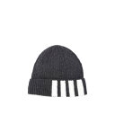 トム・ブラウン Thom Browne 4-bar striped cashmere beanie メンズ アクセサリー 帽子 DARK GREY ONESIZ...