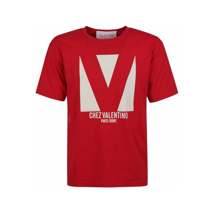 国内発 VALENTINO ロゴレッドコットンラウンドネック半袖Tシャツ 楽天市場】VALENTINO(カラーレッド)(Tシャツ・カットソー