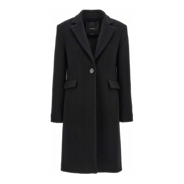 ピンコ PINKO Cambogia Coat 103697A225Z99 Women コート・ダウン Black 42 46 【送料無料・関税込】