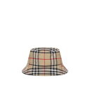 バーバリー Burberry Vintage check bucket hat in cotton 8075657 Men 帽子 Black S L M 【送料...