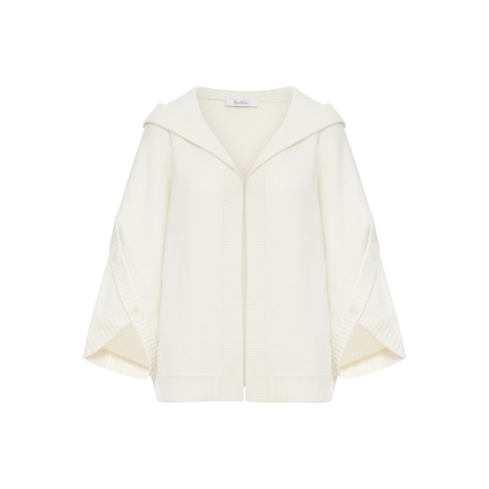 楽天Stok（ストック）【楽天ブラックフライデー最大80％OFF+P2倍~】Max Mara マックスマーラ レディース ニット・セーター・カーディガン 2521346011600001 WOOL AND CASHMERE CARDIGAN White M S XS 【送料無料・関税込】