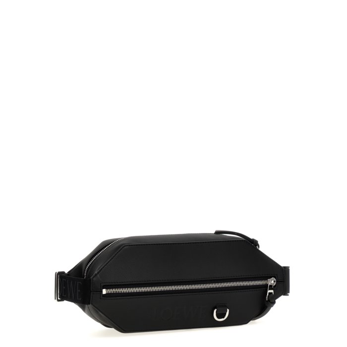 LOEWE ロエベ メンズ ボディ・ベルトバッグ B777NCNX011100 'Convertible Sling' fanny pack Black onesize 【送料無料・関税込】