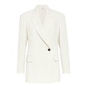 ブルネロ・クチネリ Brunello Cucinelli One Button Jacket MB1177167C1177 Women スーツ・ジャケット Wh...