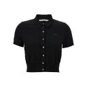 アレキサンダーワン ティー alexanderwang.t Logo patch polo shirt 4KC3253065001 Women ニット・セーター・カーディガン Black M S XS 【送料無料・関税込】