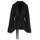 リック オウエンス Rick Owens Black viscose kimono LI01D6704RVPA109 Women カジュアルジャケット・ベスト ...