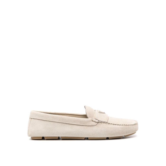 【楽天ブラックフライデー最大80%OFF+P2倍~】Prada プラダ メンズ ローファー 2DD180054F0D32 Triangle-Logo Suede...