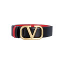 ヴァレンティノ Valentino Garavani Belts ウィメンズ アクセサリー ベルト・サスペンダー BLACK-RED 75 80 85 90 女...