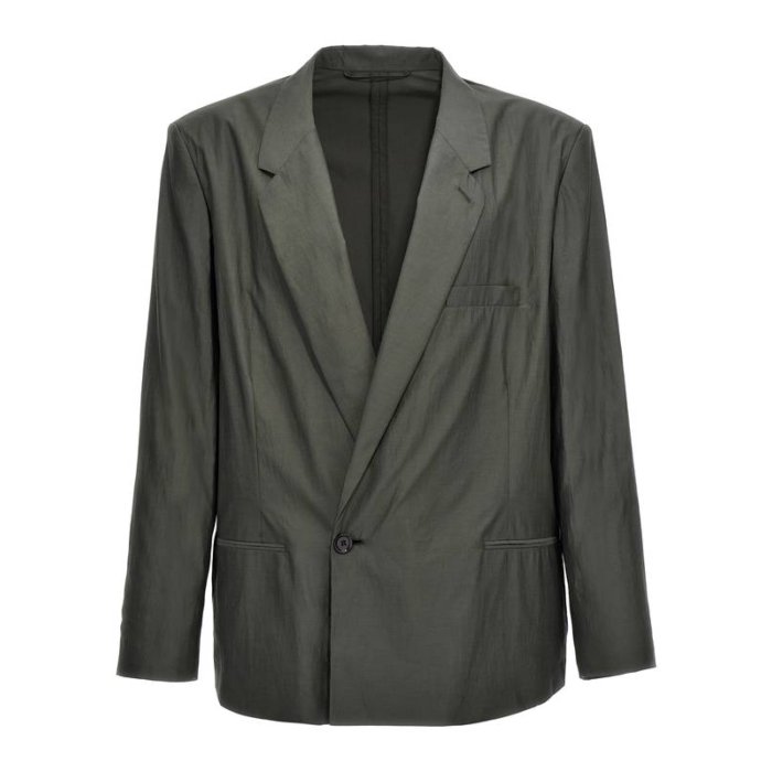 ルメール LEMAIRE DOUBLE-BREASTED BLAZER メンズ ウェア ジャケット & コート スーツ・ジャケット Grey 46 48 50 男性 JA1027LF1209BK991 【送料無料・関税込】