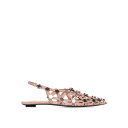 ジ・アティコ THE ATTICO Grid Mud-Colored Suede Ballet Flats 250WSH00801326 Women フラットシ...