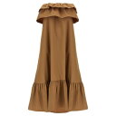 サンローラン Saint Laurent Flounce dress 818380YZ9AN2560 Women ワンピース・ドレス・オールインワン Brown...