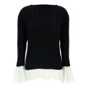 イッセイ ミヤケ ISSEY MIYAKE 'Behind The Scenes' sweater IM48KN29315 Women ニット・セーター・カーディガン White/Black 2 【送料無料・関税込】(4)