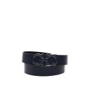 フェラガモ FERRAGAMO Gancini Belt In Calfskin 670384776909002 Men ベルト・サスペンダー Blue 95 ...