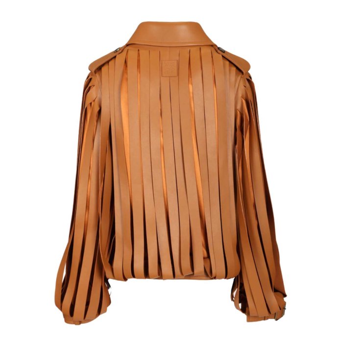 LOEWE ロエベ レディース レザー&ファージャケット・コート S540Y34L652530 Lambskin jacket Brown FR30 FR32 FR34 FR36 FR38 FR40 FR42 FR44 FR46 FR48 FR50 FR52 FR54 38 【送料無料・関税込】