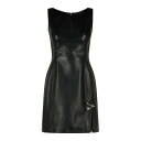 ヴェルサーチェ VERSACE Black Leather Dress ウィメンズ ウェア トップス ワンピース・ドレス・オールインワン Black 38 40...