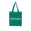 パームエンジェルス Palm Angels Logo shopping bag PMNA061S22KNI0015501 Men トートバッグ Green onesize 【送料無料・関税込】