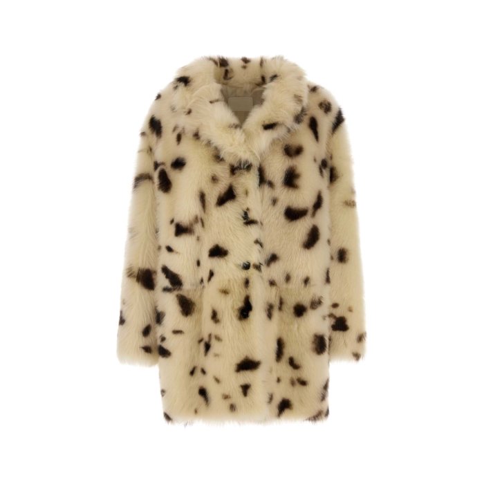 Prada ץ ǥ 쥶&ե㥱åȡ 56A199SOOO1729F0UDV Printed fur coat Animal Pri...