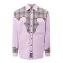 メゾン マルジェラ Maison Margiela Cotton shirt with insert with madras motif S67DT0008S4...