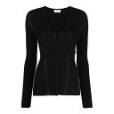ランバン LANVIN Engineered cardigan ウィメンズ ウェア トップス ニット・セーター・カーディガン Black L 女性 RWCA00...