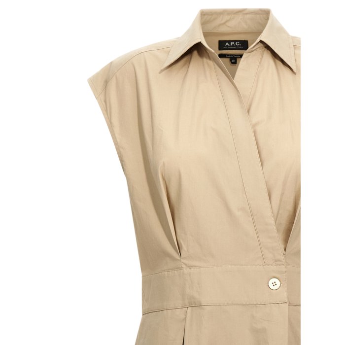 アーペーセー A.P.C. 'Athena' dress COEVDF35149BAA Women ワンピース・ドレス・オールインワン Beige IT36 IT38 IT40 40 38 【送料無料・関税込】