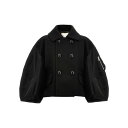 サカイ sacai 'Melton' cropped jacket 2407330001 Women カジュアルジャケット・ベスト Black 3 2 1 【送...