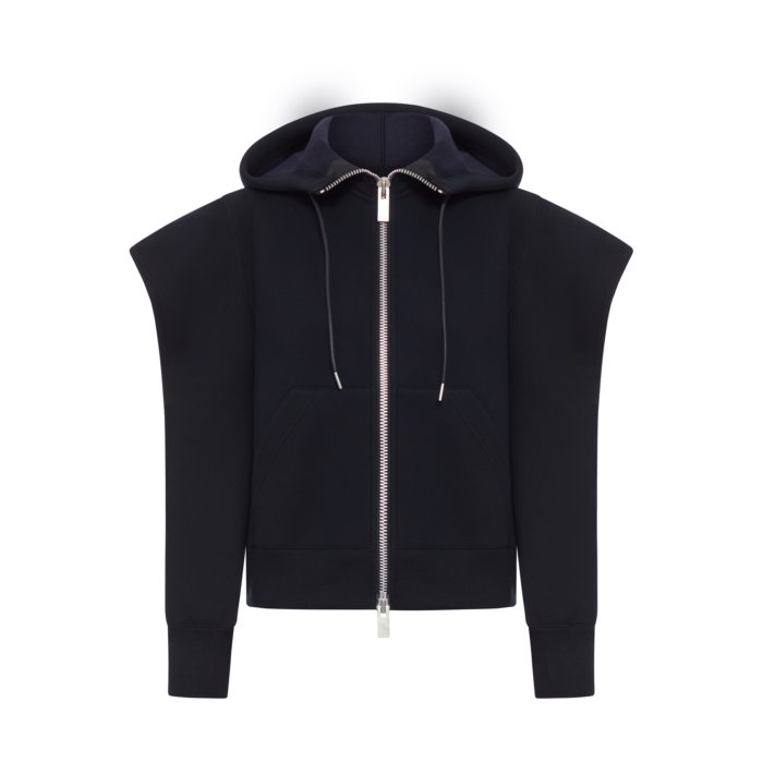 Rakuten - sacai サカイ レディース スウェット・フーディー 2608345001 COTTON BLEND HOODIE Black 1 2 3 4 【送料無料・関税込】