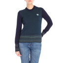 ケンゾー KENZO Tiger blue and green logo pullover ウィメンズ ウェア トップス ニット・セーター・カーディガン Blu...
