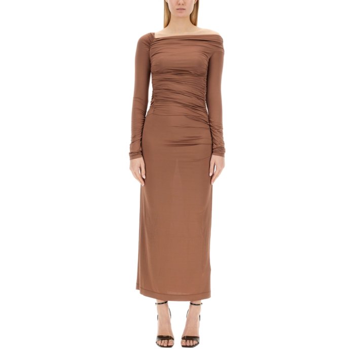 ヘルムートラング Helmut lang MIDI DRESS N10HW6030CA Women ワンピース・ドレス・オールインワン BEIGE M S 【送料無料・関税込】