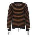 エムエムシックス MM6 Maison Margiela Striped Distressed Sweater メンズ ウェア トップス ニット・セーター・カー...