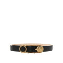 ヴェルサーチェ VERSACE Leather belt with buckle 1005786DV3T1B00V Women ベルト・サスペンダー Black...