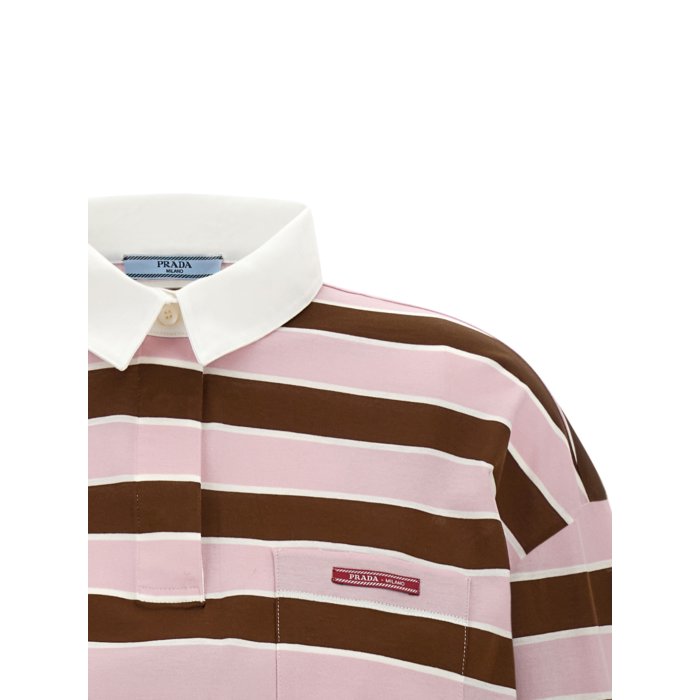 Prada �ץ�� ��ǥ����� �ݥ������ 39661SOOO189PF05AB Cropped striped polo shirt Multicolor IT36 IT38 IT40 36 38 40 42 ������̵�������ǹ���
