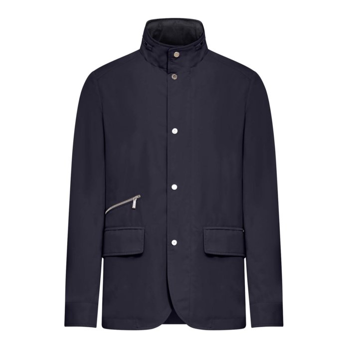 ムーレー MooRER Sten-At Technical Fabric Jacket MOUGI101167TEPAF53U0402 Men カジュアルジャケット・ベスト Blue 52 【送料無料・関税込】
