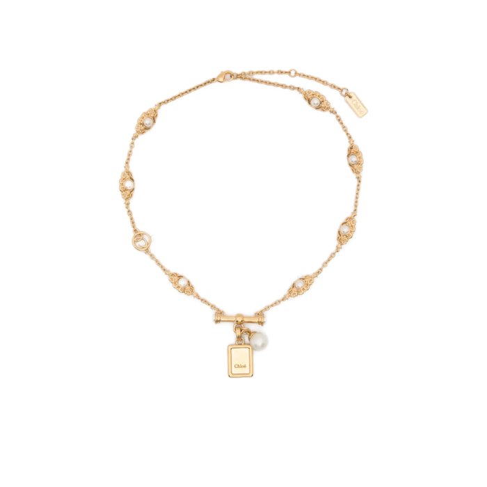 Chloe クロエ レディース ネックレス 26SJN02BRE7ZN Jewellery Chloe GOLD/WHITE onesize 【送料無料・関税込】