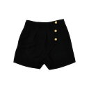 バルマン Balmain Logo buttons shorts BU6C79I0192930OR Women ショートパンツ Black 10 12 14 8 【送料無料・関税込】