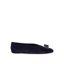 フェラガモ FERRAGAMO Vanna ballerina in blue velvet ウィメンズ シューズ フラットシューズ Blue 9.5 女性 V...