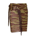 THE ATTICO ジ・アティコ レディース スカート 250WCR00139CCC082PR997 Zebra Print Pareo Brown IT0 【送料無料・関税込】