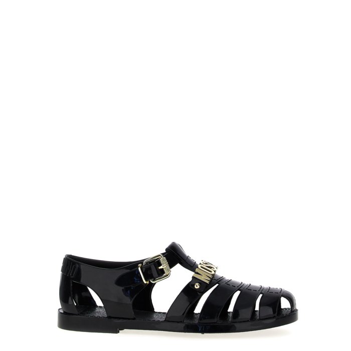 【楽天ブラックフライデー最大80%OFF+P2倍~】MOSCHINO モスキーノ メンズ サンダル MB16501G0NG20000 'Jelly' sandals Black 40 41 42 43 44 45 【送料無料・関税込】