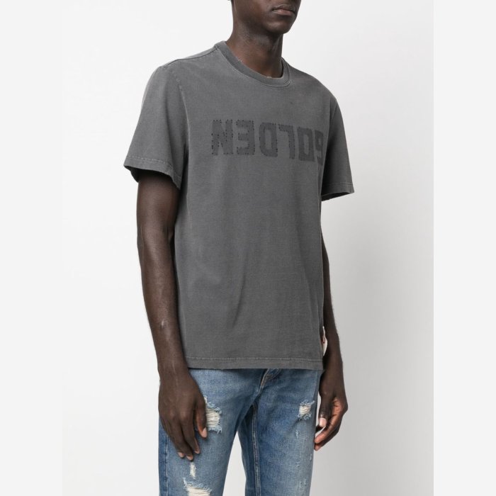 ゴールデングース Golden Goose Golden Goose T-shirts and Polos Grey GMP01220P00067160318 Men Tシャツ・カットソー Blacks and greys M S L XL 2XL XS 3XL 4XL 5XL 2XS 【送料無料・関税込】